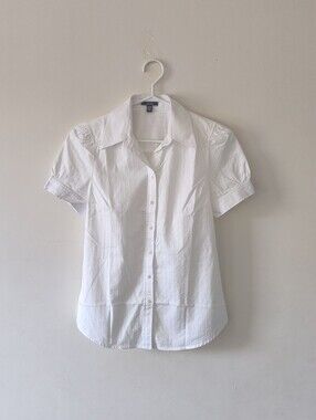 Jacob Classic White Button-Front Short Sleeve Shirt